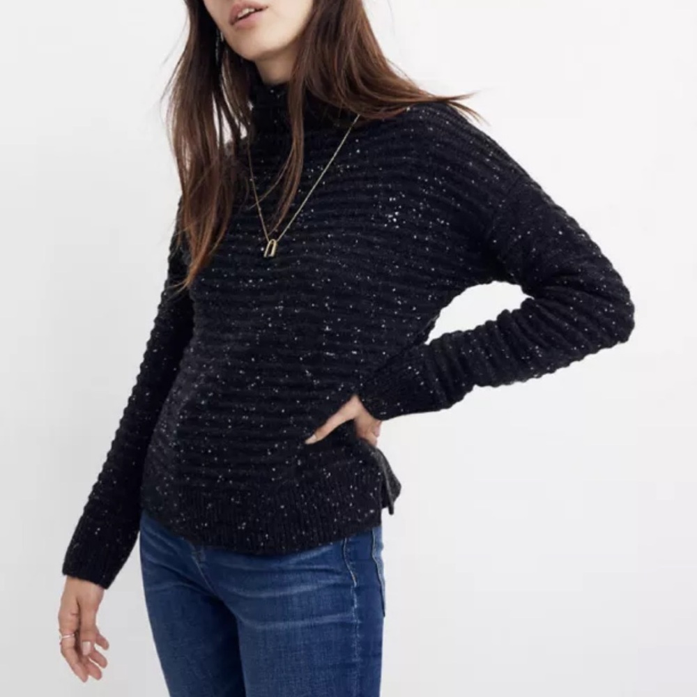 NWOT Madewell Women’s Donegal Belmont‎ Speckled Mockneck Sweater